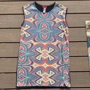 Custo Barcelona Multicolor Patterned Sequined Dress